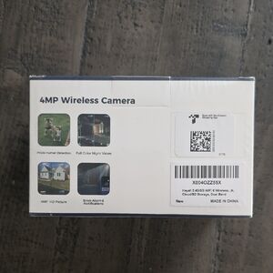 4MP Wireless Security Camera with Human Detection - Black